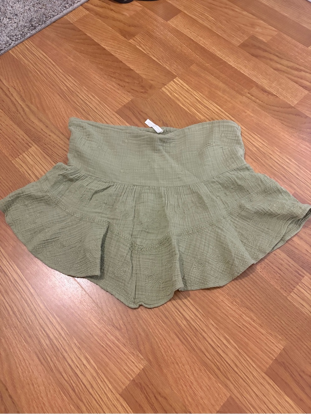 Light Olive Green Flowy Tube Top